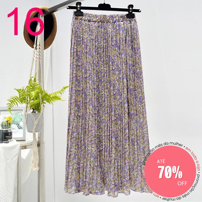 Saia Plissada 16 / Único (Descrição) 349