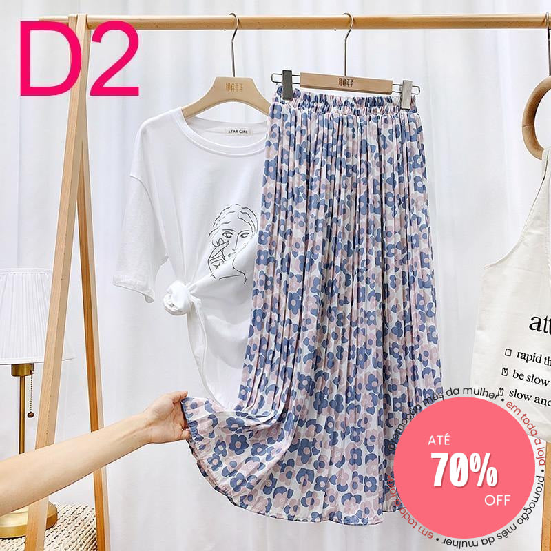 Saia Plissada D2 / Único (Descrição) 349