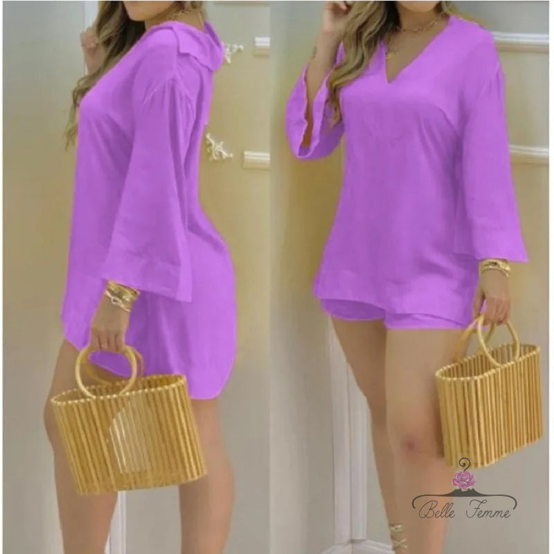 Conjunto Zancanaro Roxo / P